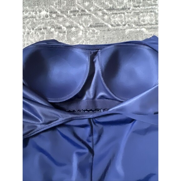 Lands End Tugless One Piece Swimsuit Size 16DD Navy Blue Built in Bra NWT - Picture 5 of 8